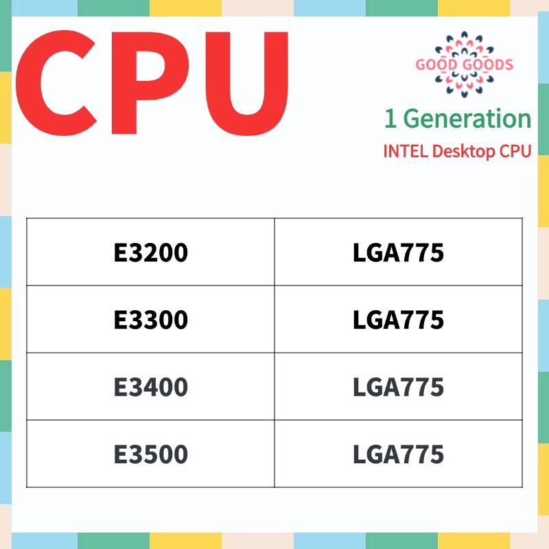 E3200 E3300 E3400 E3500 INTEL รุ่นแรก Celeron LGA775