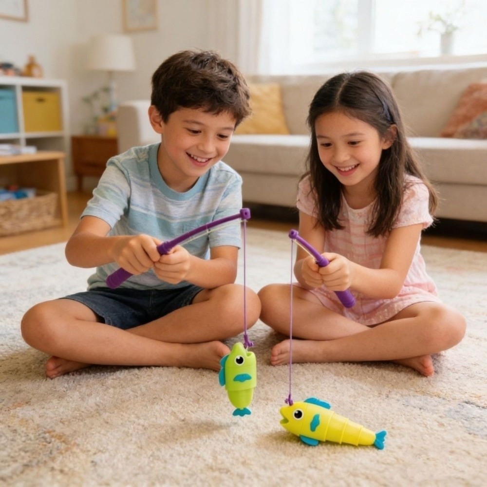 TOBE1 ชุดเกมตกปลาเพื่อการศึกษา, Retractable Parent-Child Interactive Retractable Fish ของเล่น, การพัฒนาทางปัญญาเกมกระดานสไตล์เด็กเดสก์ท็อป Early Education ราคา ถูกที่สุด ดีลบีเคเค แกลเลอรีภาพที่ 9