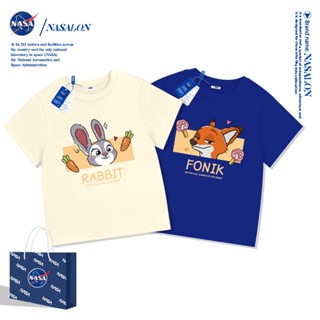 NASA เสื้อยืดเด็ก Judy Nick ลายการ์ตูน ผ้าฝ้าย 100% ระบายอาก…