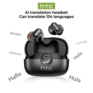 HTC NE79 หูฟังแปลภาษาด้วย AI Bluetooth 6.0 รองรับการแปล 134 ภาษา หูฟังไร้สายการแปล AI แบบเรียลไทม์ 72H อายุการใช้งานแบตเตอรี่ไมโครโฟน ENC IPX5 กันน้ําน้ําหนักเบา