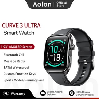 Aolon Curve 3 Ultra Smart Watch 1ATM 60Hz Amoled Message Reply Custom Function Keys Smartwatch 33g
