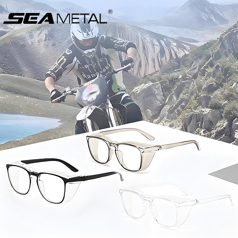 SEAMETAL แว่นตาขับรก กันฝ่น และกันลม ป้องกันแสงสีฟ้า เหมาะส่าหรับนักขี่มอเตอร์ไซคและจักรยาน