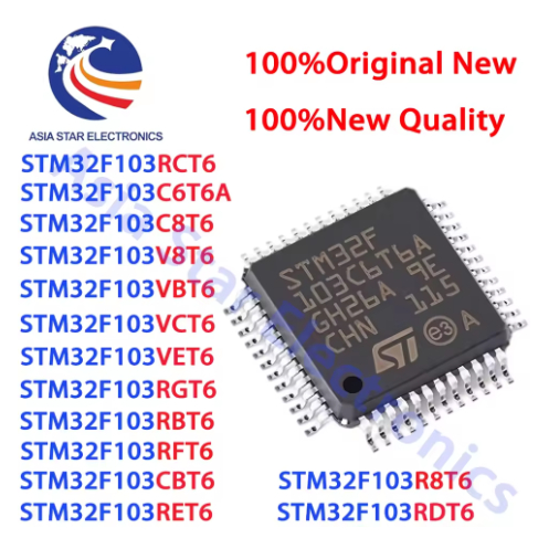 1PCS STM32F103C6T6A STM32F103C8T6 STM32F103RFT6 STM32F103RGT6 STM32F103RBT6 STM32F10RT6T6 original S