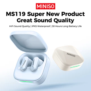 รับประกัน 1 ปี MINISO MS119 ชุดหูฟังแปลภาษา AI ชุดหูฟังบลูทูธไร้สาย OWS รองรับ 135 ภาษากีฬาชุดหูฟังแปลภาษาเรียลไทม์ IPX5 กันน้ําคุณภาพเสียง HiFi