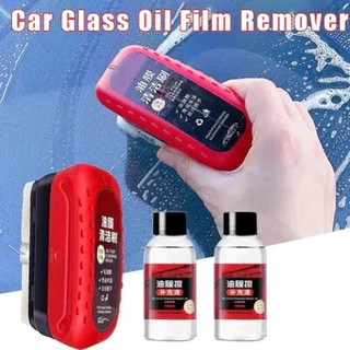 Limpeza De Filme De Óleo De Removedor De Escova De Vidro De Carro Com Pano De Esponja 120ml
