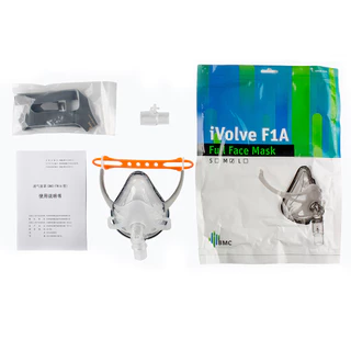 BMC F1A/FM1A หน้ากากแบบเต็มหน้าพร้อมหมวกซิลิโคนเจลเบาะสําหรับ CPAP อัตโนมัติ CPAP เชื่อมต่อ S10