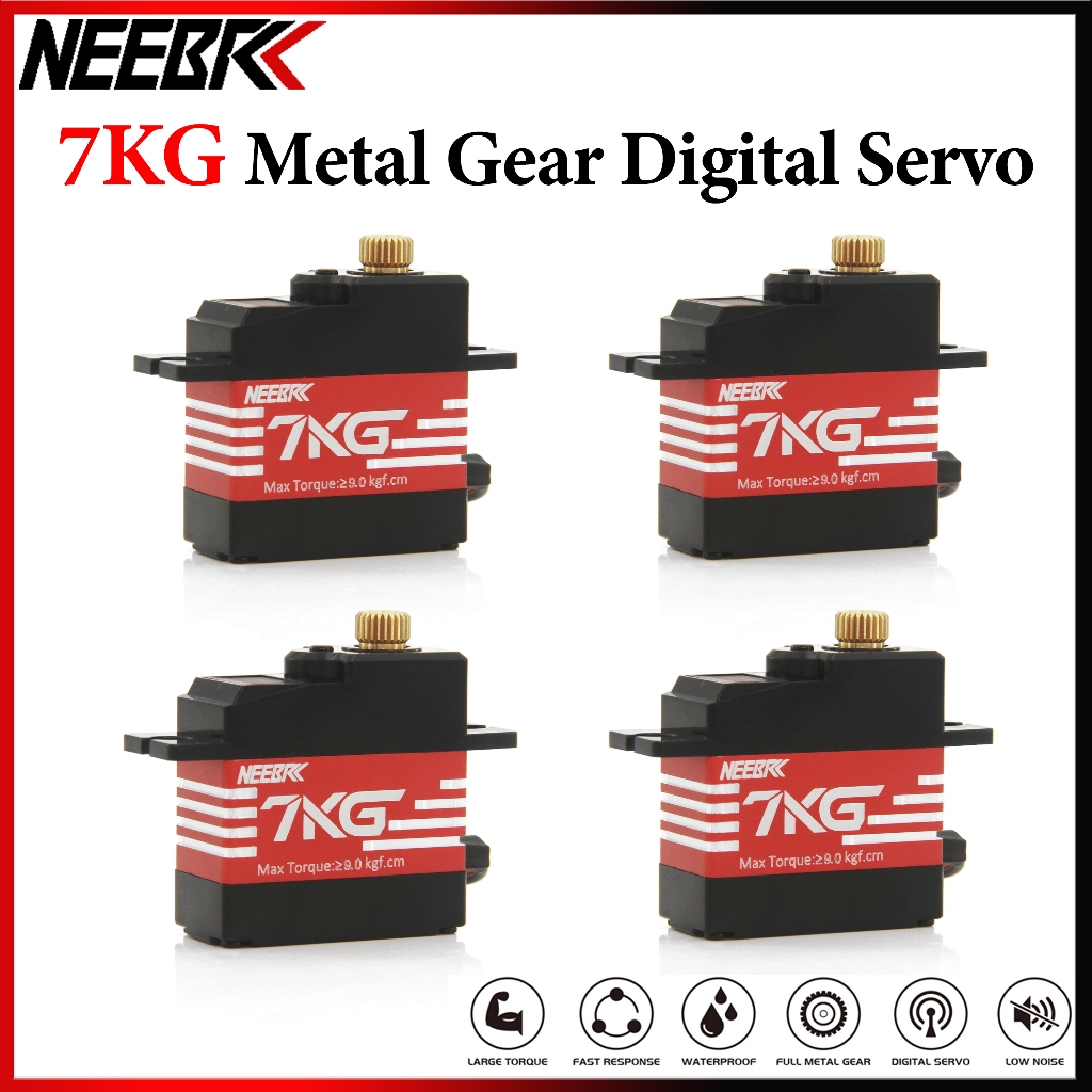 NEBRC 7KG Micro Half อลูมิเนียมเกียร์โลหะ Digital Servos สําหรับ 1/14 1/16 RC รถเรือหุ่นยนต์ Wltoys 14010 Hyper Go 14209 16208