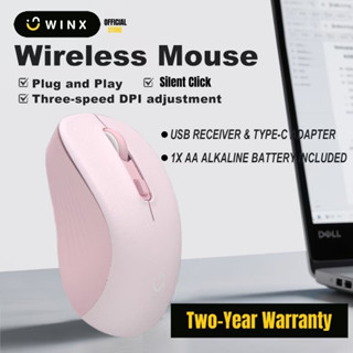 WINX เมาส์เงียบไร้สาย 2.4GHz โหมดการนอนหลับอัตโนมัติ 3 ระดับ…