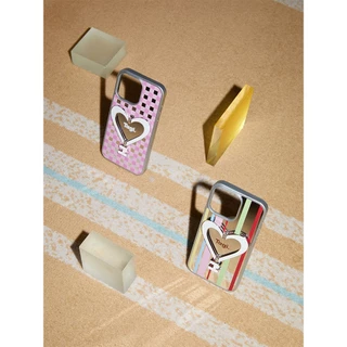 Tagi. เคสโทรศัพท์มือถือ แบบหนังรูปหัวใจพร้อมขายึดโลหะ เปลือกแข็ง เหมาะสำหรับ Case iPhone 17 Pro Max