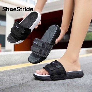 S&S Durable Men's Breathable Rubber Slippers - Non-Slip Flat Open-Toe Sandals for Summer