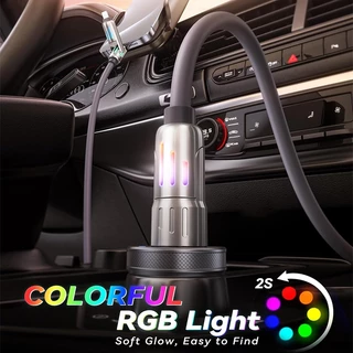PD240W สายชาร์จเร็ว 4 ใน 1 ขนาด 1.2 เมตร Type-C สายชาร์จเร็วสำหรับ คอมพิวเตอร์โน๊ตบุ๊ค