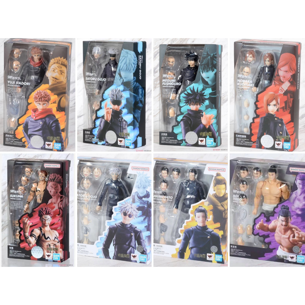 BANDAI SHF jujutsukaisen JJTKS YUJI ITADORI SATORU GOJO MEGUMI FUSHINGURO NOBARA KUGISAKI SUKUNA SUG