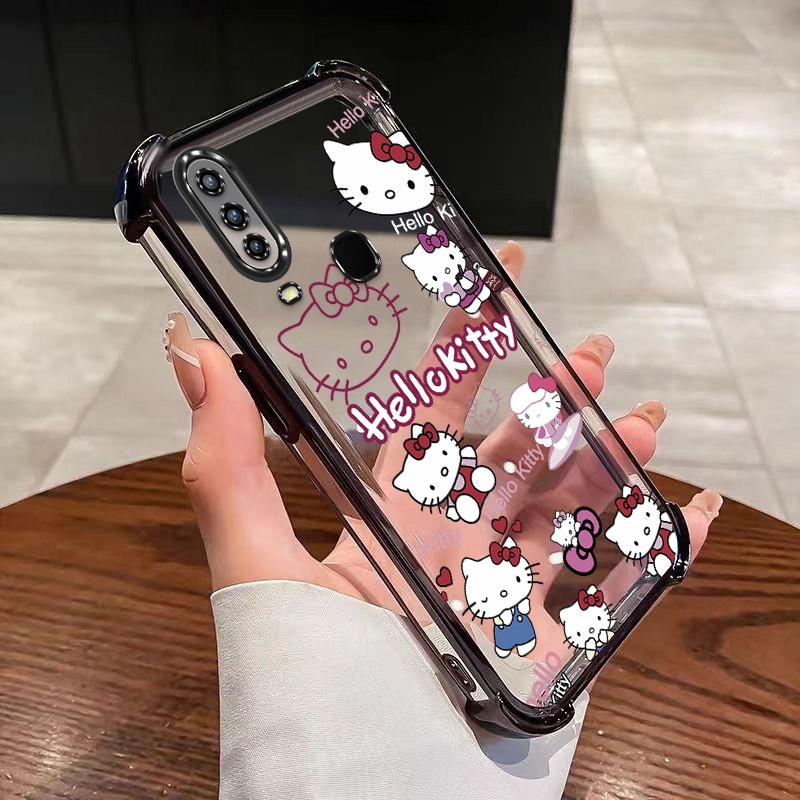 Vivo V2254 V2206 V2207 V2203 1935 1938 1901 1902 1904 1906 Hello Kitty เคสโทรศัพท์ Air Cushion Prote