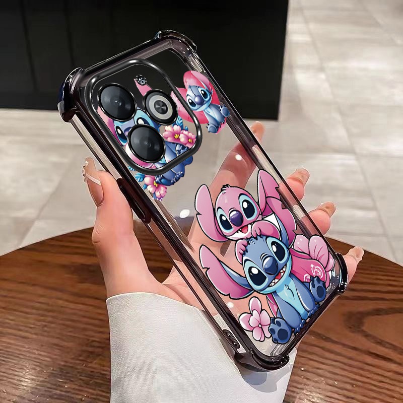 Infinix Smart 8 Pro smart8 X6525 X6525D X6525B Couple Stitch Phone Case Air Cushion Protect Clear Co