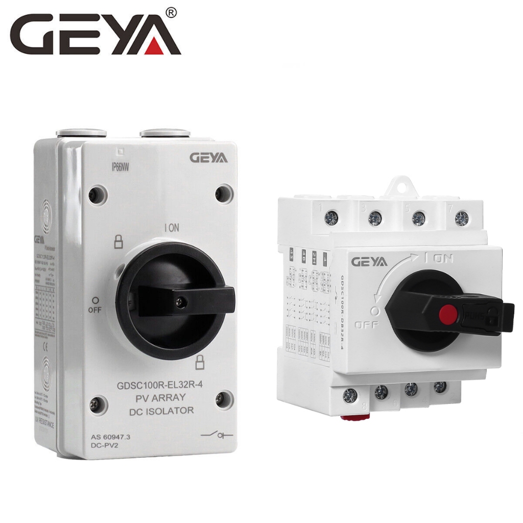 GEYA GDSC PV Disconnect สวิทช์ DC 1000/1200V 32A พลังงานแสงอาทิตย์ Isolator Breaker