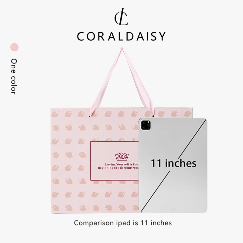 CORALDAISY คอร์ลาเดนซิส ถุงกระดาษบรรจุภัณฑ์ถุงของขวัญสีชมพูถุงบรรจุภัณฑ์ของขวัญกระดาษแบบพกพา thumbnail 4