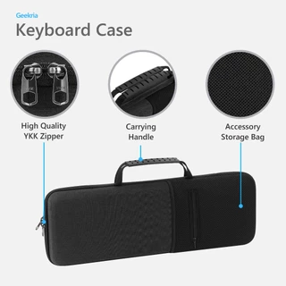 Geekria เคสคีย์บอร์ดขนาดเต็มเข้ากันได้กับ Keychron K10 HE /K10 Max, Aula F108 PRO, กระเป๋าเดินทางสําหรับคีย์บอร์ด 104 คีย์