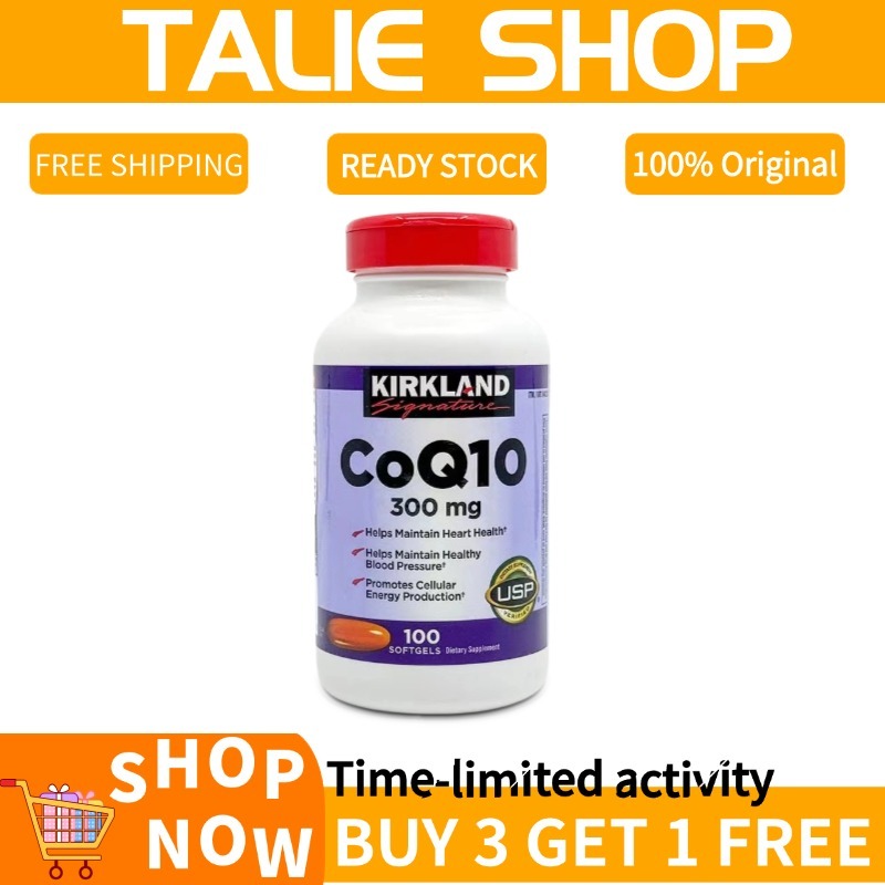 KIRKLAND SIGNATURE จัดส่งฟรี丨ซื้อ 3 ฟรี 1Kirkland Signature CoQ10 300mg Soft Capsules รองรับกล้องส่อ