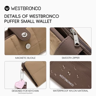 WESTBRONCO รุ่นบาแกตต์ (Baguette)-กระเป๋าสตางค์สายคล้องข้อมือรุ่นยาว RFID ป้องกันการโจรกรรม ช่องเยอะ ผ้าไนลอนกันน้ำ