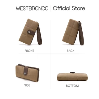 WESTBRONCO รุ่นบาแกตต์ (Baguette)-กระเป๋าสตางค์สายคล้องข้อมือรุ่นยาว RFID ป้องกันการโจรกรรม ช่องเยอะ ผ้าไนลอนกันน้ำ