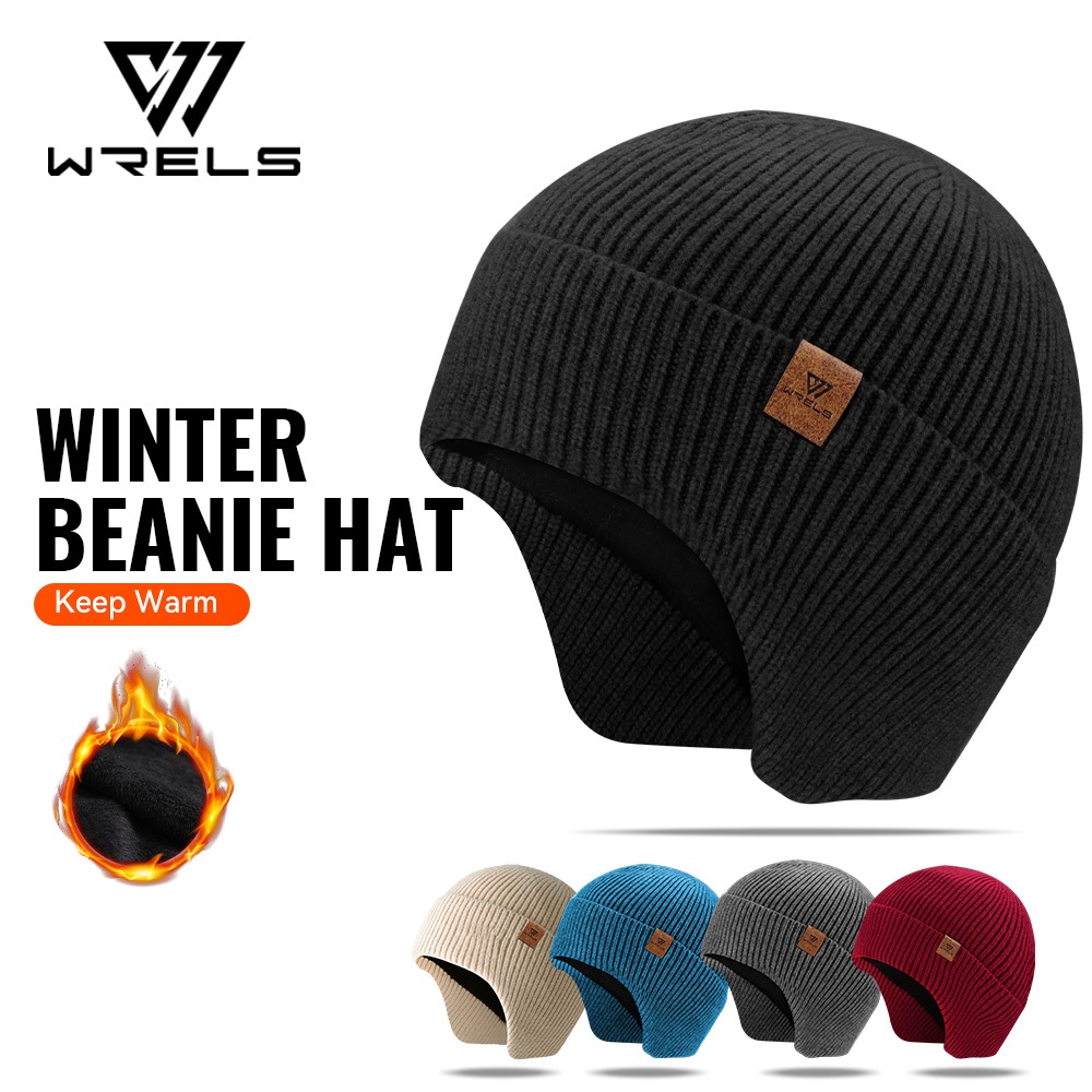 WRALS หมวกฤดูหนาวถักขนแกะ Earflap - กันลมและอบอุ่นเหมาะสําหรับ