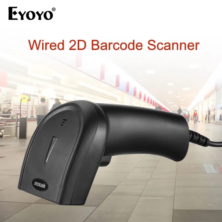 Eyoyo EY-006Y 2D Barcode Scanner แบบพกพาแบบมีสาย 1D 2D USB Bar Code Reader QR Code Barcode Scanner ส
