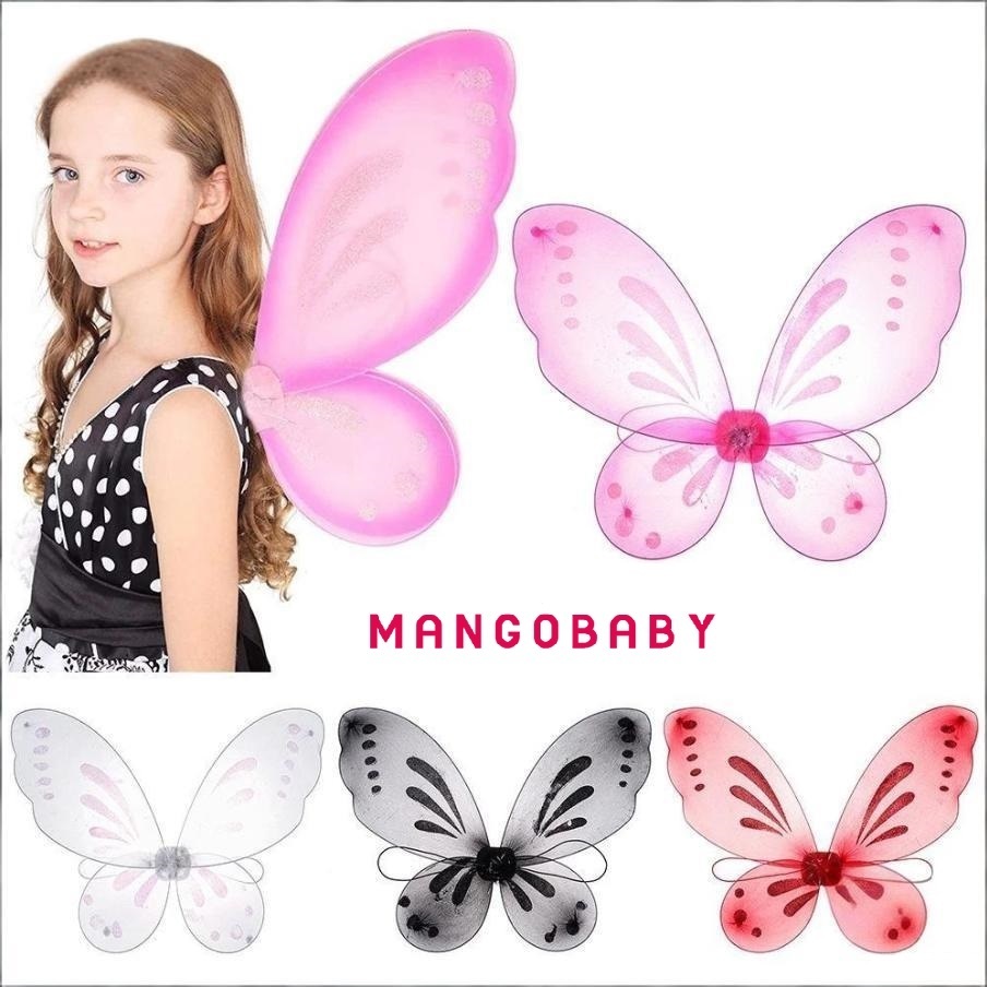 (จัดส่งในกรุงเทพฯ)-เด็กผู้ใหญ่fairy Wingsสาวปีกผีเสื้อเครื่องแต่งกายFairy Glitter Wingsคอสเพลย์ชุดสําหรับParty