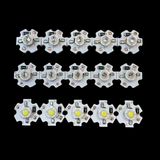 10pcs 1W 3W 5W DC 3-5V 12V 24V USB แบบพกพา Batter LED โคมไฟไดโอดอุ่นเย็นธรรมชาติสีขาวสีแดงสีเขียวสีฟ้า UV 16 มม.20 มม.Star PCB