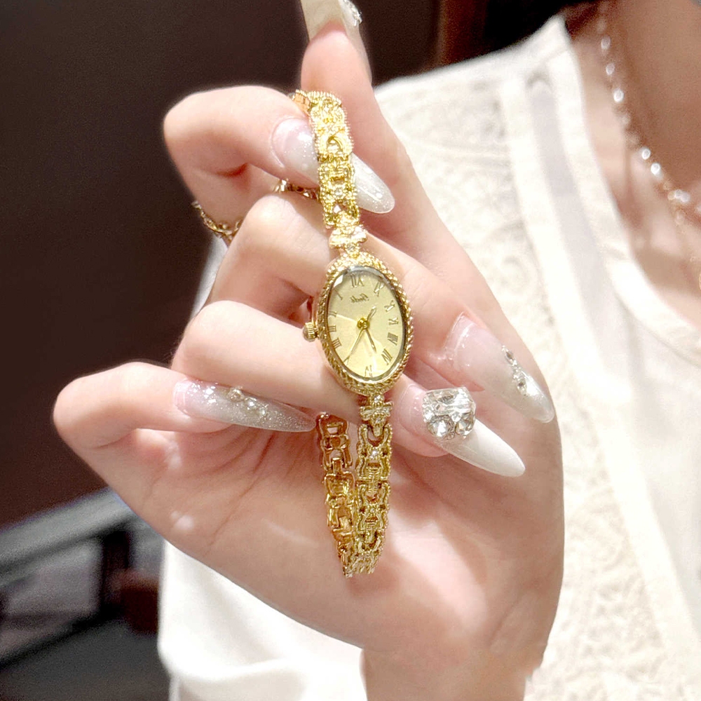 GEDI เกดี สุภาพสตรีนาฬิกาทองขนาดเล็กของขวัญนาฬิกาข้อมือควอตซ์หรูหราวินเทจนาฬิกาผู้หญิง