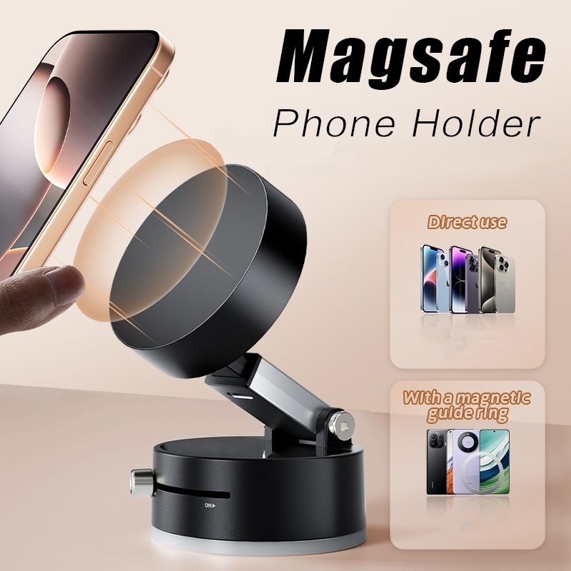 Car Phone Holder ที่จับมือถือ ที่วางมือถือ ที่ยึดโทรศัพท์ติดรถยนต์ ที่จับโทรศัพท์ ที่วางโทรศัพท์ ขาตั้งแม่เหล็กที่วางโทรศัพท์ในรถยนต์ แบบพับได้ （แม่เหล็ก）