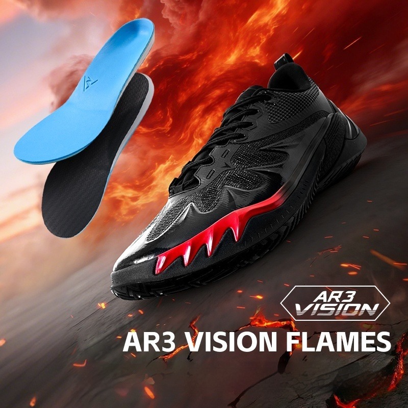 RIGORER Austin Reaves AR3 Vision FLAMES รองเท้าบาสเก็ตบอล Low-top สำหรับผู้ชาย มาพร้อมเทคโนโลยี anti