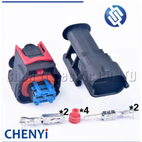 2 ขา 2.8 Series 1928405521 1928ก00517 ปลั๊กหัวฉีดน้ํามันเชื้อเพลิง ขั้วต่อซ็อกเก็ตสายไฟกันน้ําอัตโนมัติ 1928403428