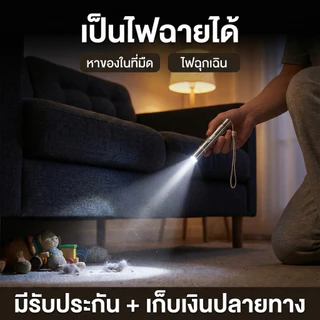[พร้อมส่ง] เลเซอร์แมว 4 in 1 ชาร์จ USB ไม่ต้องใส่ถ่าน! ไฟฉาย+UV ตรวจเชื้อรา ของเล่นแมว สแตนเลสทนทาน