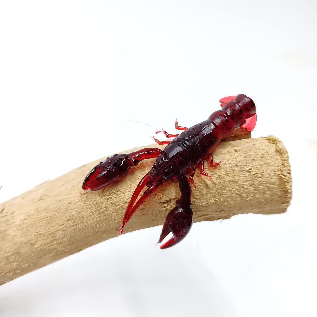 DUODUOYU 10PCS Crawfish เหยื่อปลอม 2.3g/50 มม.กุ้งกุ้งก้ามกราม Claw Lure สําหรับเบสปลาเทราท์ Pike ปลาแซลมอน PVC Soft Swimbait Tackle