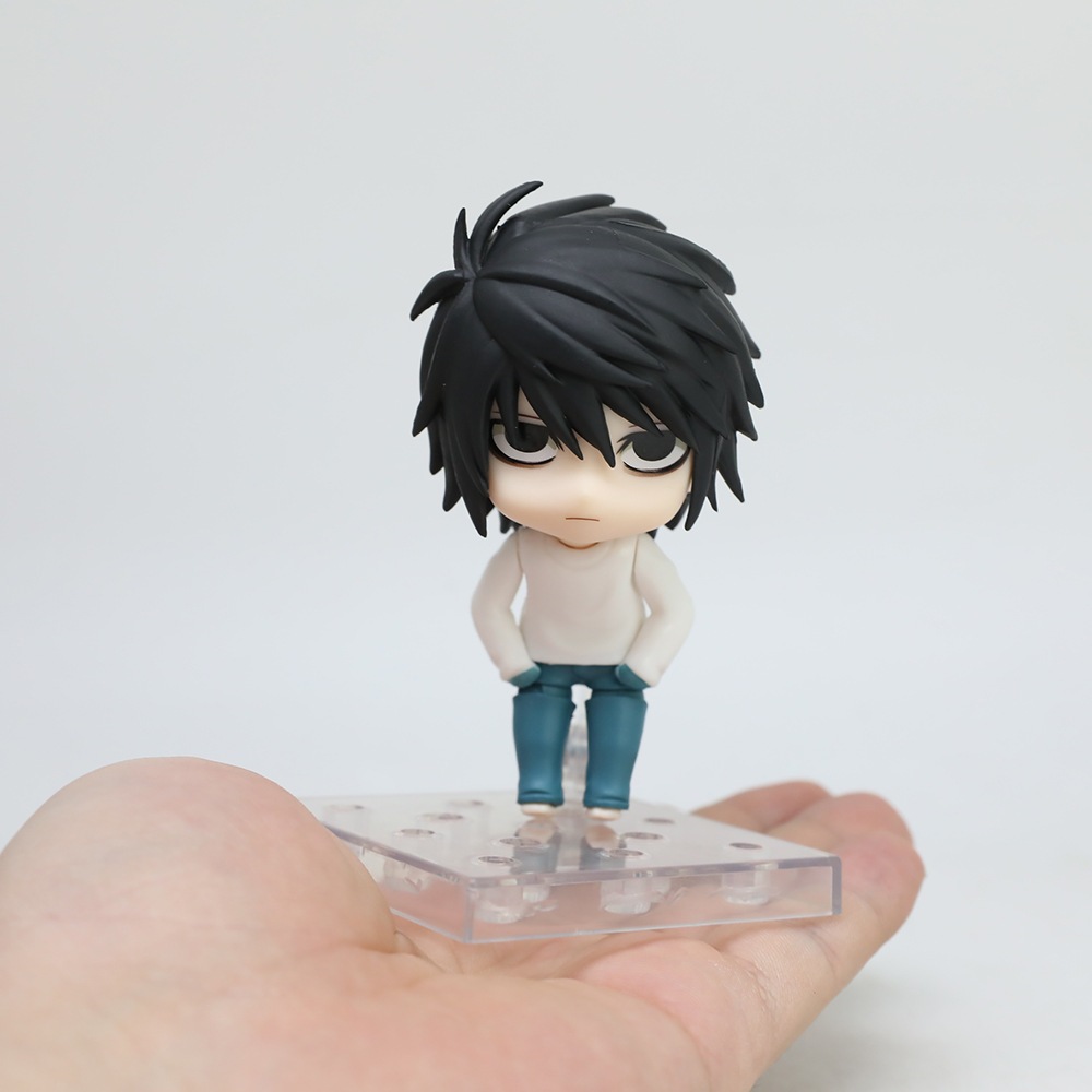 10เซนติเมตรใหม่อะนิเมะเดธโน้ตรูป #1200 L.Lawliet รุ่น Q PVC ตัวเลขการกระทําเดสก์ท็อปตกแต่งตุ๊กตาเคลื่อนย้ายได้ของเล่นของขวัญชนิดบรรจุกล่อง ราคา ถูกที่สุด ดีลบีเคเค แกลเลอรีภาพที่ 7