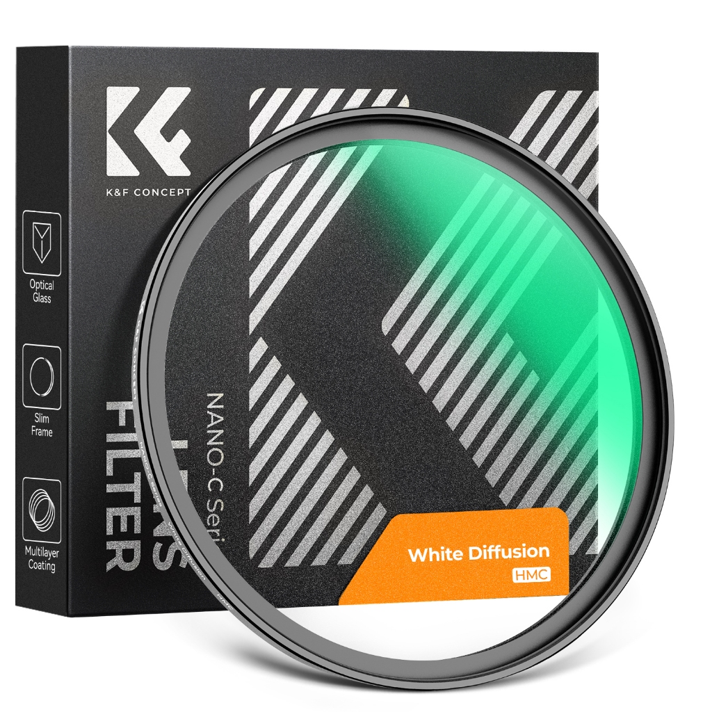 K&F Concept NANO-C 49mm-82mm White Pro Mist Filter ฟิลเตอร์ผลภาพยนตร์สําหรับการถ่ายภาพภาพและภูมิทัศน