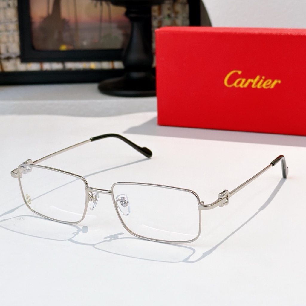 Cartier Gold Frame Optical Glasses Luxury Retro Unisex Daily Business Glasses RB0301 ขนาด: 55 ปาก 18