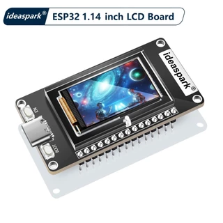 ideaspark® ESP32 Development Board พร้อมจอแสดงผล TFT LCD ขนาด 1.14 นิ้ว ST7789 ความละเอียด 135x240 ในตัว, โมดูลไร้สาย WiFi+Bluetooth, ไดรเวอร์ CH340 พอร์ต USB Type-C สำหรับ Arduino และ Micropython