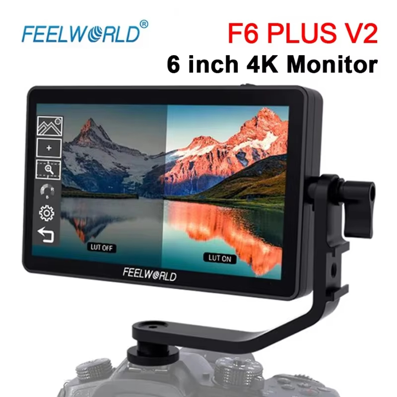 FEELWORLD F6 PLUS V2 6 นิ้วบนกล้อง DSLR Field Monitor หน้าจอสัมผัส IPS FHD 1920x1080 วิดีโอ 4K Monit
