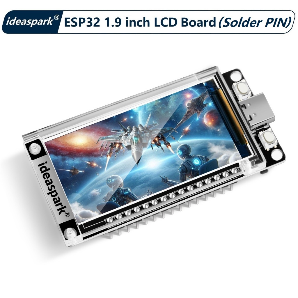 ESP32 Development Board 16MB พร้อมจอแสดงผล TFT LCD ขนาด 1.9 นิ้ว ST7789 ความละเอียด 170x320 ในตัว, โมดูลไร้สาย WiFi + Bluetooth, ไดรเวอร์ CH340 พอร์ต USB Type-C สำหรับ Arduino และ Micropython