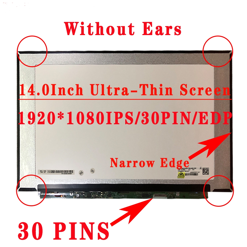 14.0 นิ้ว 30Pins HD 1366x768 TN EDP 60HZ หน้าจอ LCD B140XTN07.2 B140XTN07.3 B140XTN07.1 NT140WHM-N44