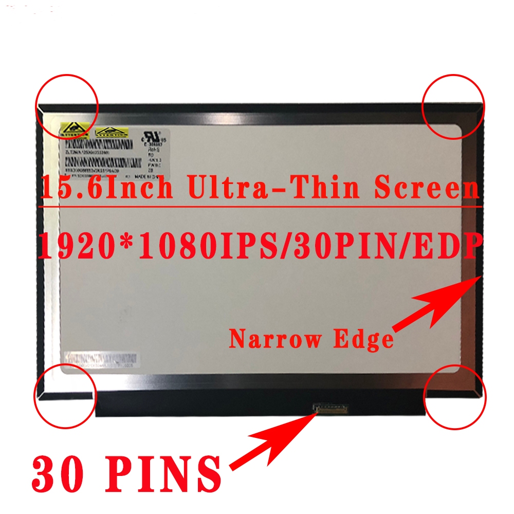 15.6 นิ้ว 1920X1080 FHD IPS 30pins EDP 60HZ LED หน้าจอ LCD TV156FHM-NH1 N156HCA-EAA N156HCA-EAB N156