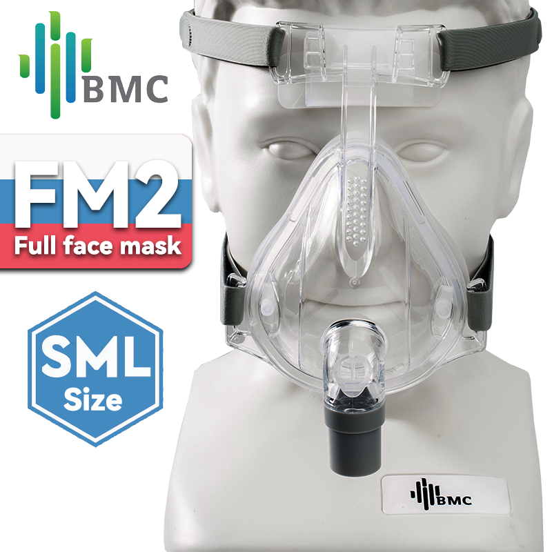 BMC FM2 หน้ากากแบบเต็มหน้า CPAP Auto CPAP APAP BIPAP เครื่องขนาด S/M/L CPAP หน้ากากแบบเต็มหน้าสําหรับป้องกันการนอนกรนและการนอนหลับ