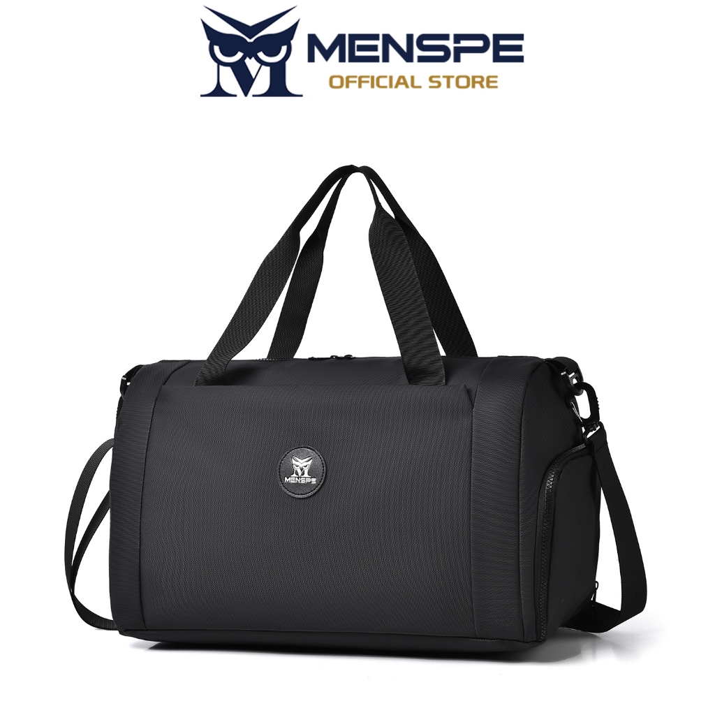 MENSPE กระเป๋าเดินทางผู้ชายแฟชั่น Unisex กีฬาสลิงกันน้ําแห้งเปียกแยกกระเป๋าออกกําลังกายแบบพกพา