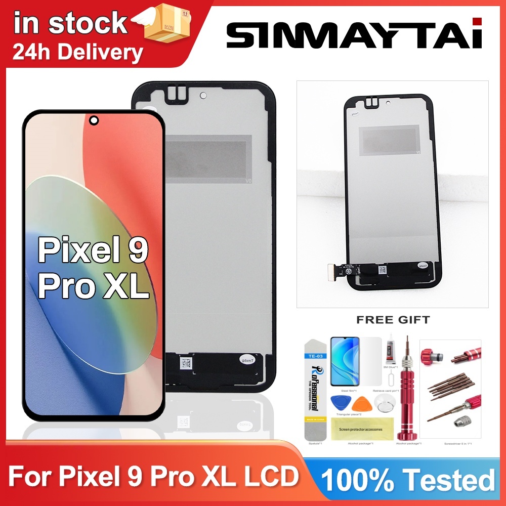 สําหรับ Google Pixel 9 Pro XL จอแสดงผล LCD Digitizer กรอบหน้าจอสัมผัสเปลี่ยน GGX8B, GZC4K, GQ57S
