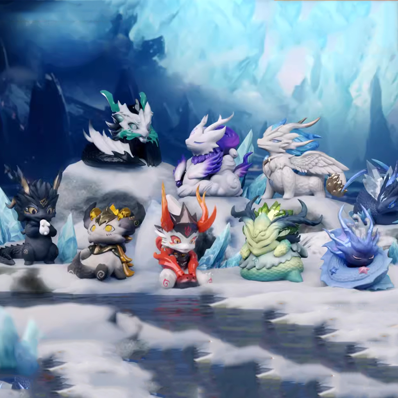 Classic of Mountains and Seas Together With Loong Series Blind Box PVC Figure Collection Model