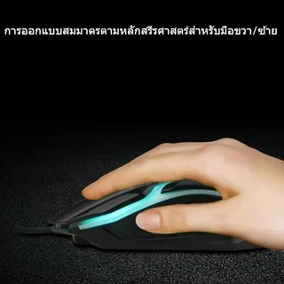 Meetion M371 Optical USB เมาส์สําหรับเล่นเกมแบบมีสาย 1600DPI Ergonomic RGB สําหรับคอมพิวเตอร์แล็ปท็อปพีซี