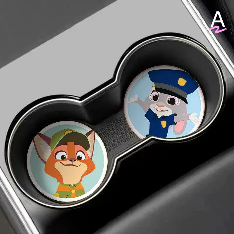 หมอนรองแก้วรถ Zootopia Judy Nick กันร้อน-กันลื่น