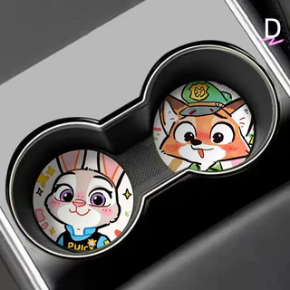 หมอนรองแก้วรถ Zootopia Judy Nick กันร้อน-กันลื่น