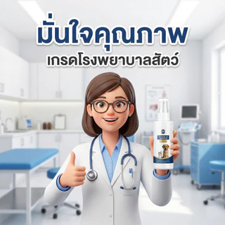PetClear สเปรย์บำรุงผิวหนังแมวและสุนัข สูตร แอลกอฮอล์ อ่อนโยนต่อผิวแพ้ง่าย เลียได้